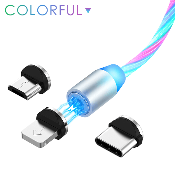 Magnetic LED Flowing Charging Cable