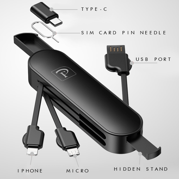 3-in-1 Swiss Knife Style Charger