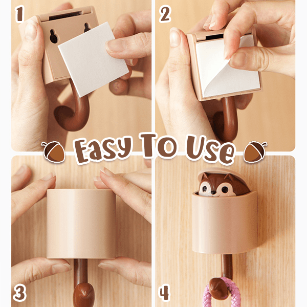 Cute Hiding Squirrel Hook