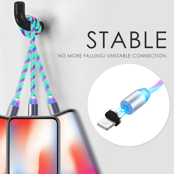 Magnetic LED Flowing Charging Cable