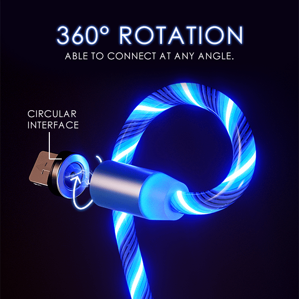 Magnetic LED Flowing Charging Cable