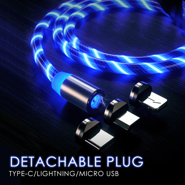Magnetic LED Flowing Charging Cable