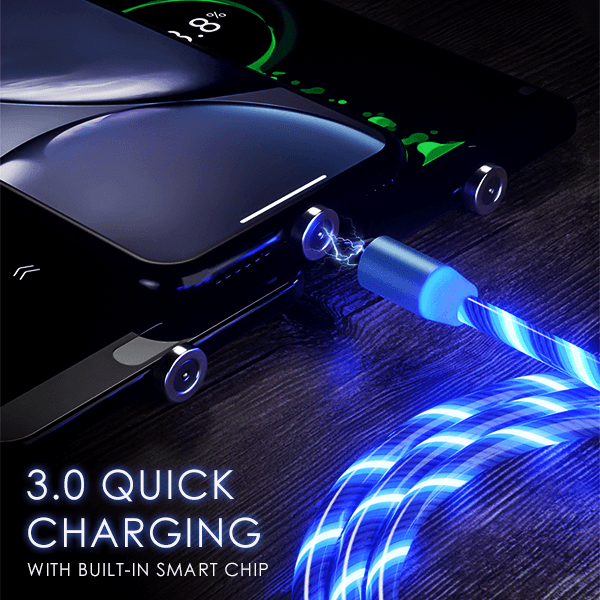 Magnetic LED Flowing Charging Cable