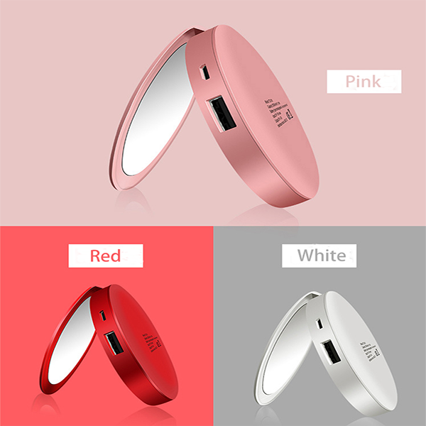 Portable Folding Led Charger Cosmetic Mirror With Lamp