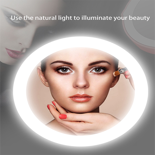 Portable Folding Led Charger Cosmetic Mirror With Lamp