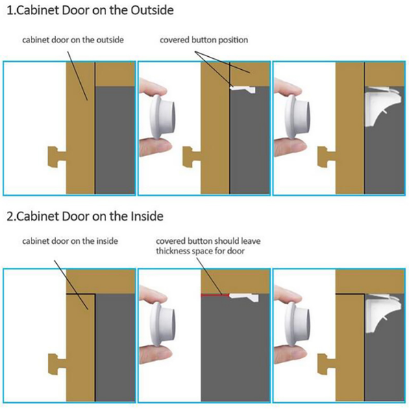 Child Safety Magnetic Lock (4 Locks + 1 Key)