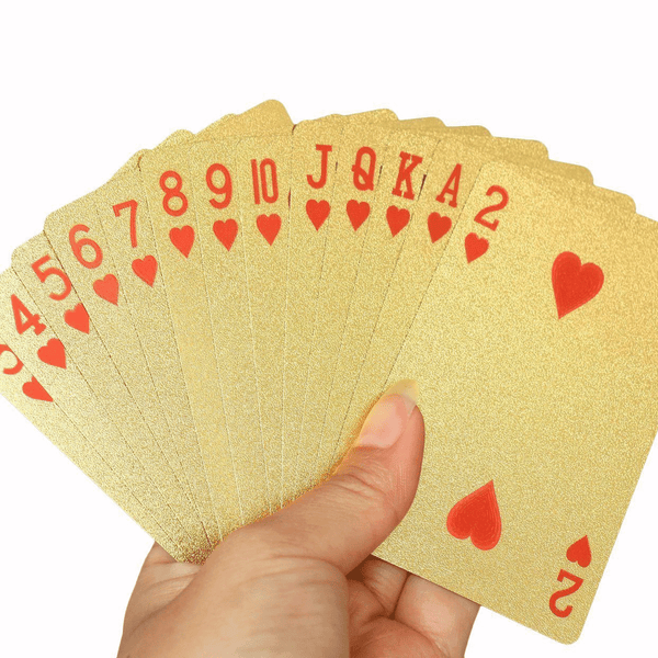 24k Gold Foil Playing Poker