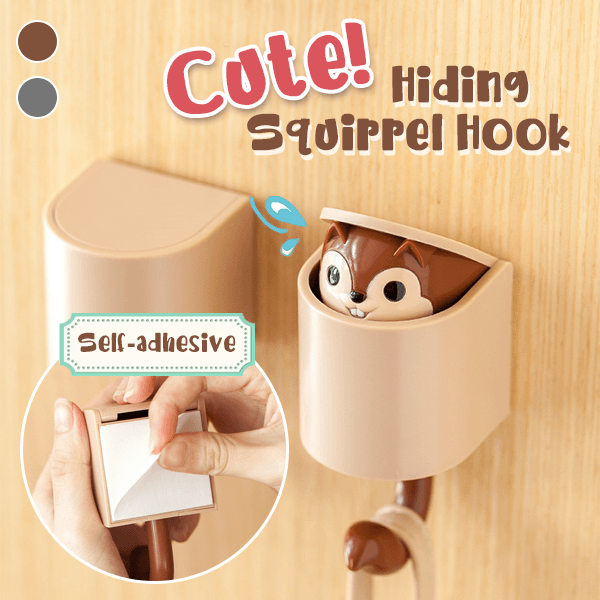 Cute Hiding Squirrel Hook