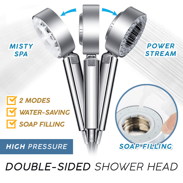 High Pressure Double-Sided Shower Head