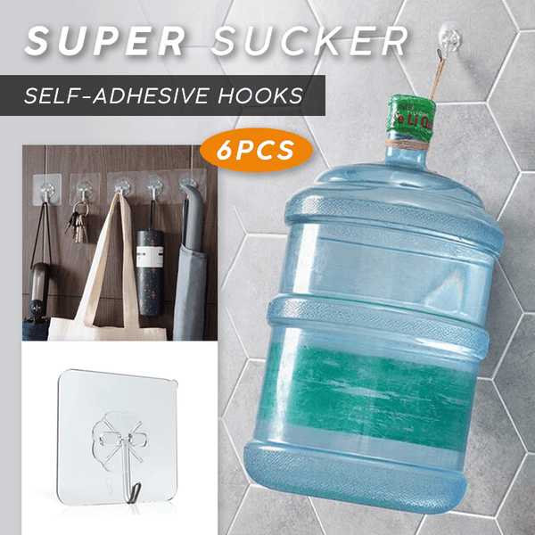 Heavy Duty Self-adhesive Hooks (6PCS)